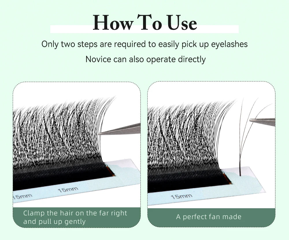 W Shape Premade Volume Fans - Wispy False Eyelashes by Tidesmit False Eyelashes Tidesmit