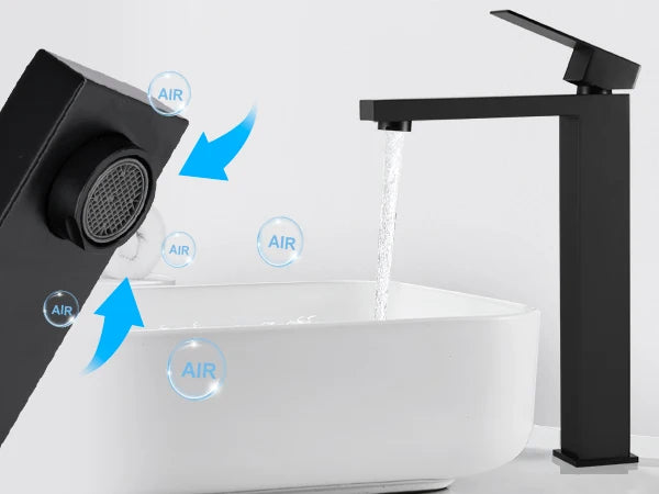 Modern bathroom mixer tap 360° swivel single handle hot and cold water basin mixer sink tap for kitchen and bathroom