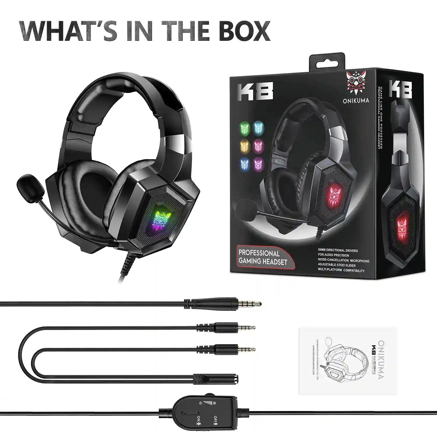 Tidesmit Gaming Headphones with RGB Mic & Surround Sound (PC) Tidesmit