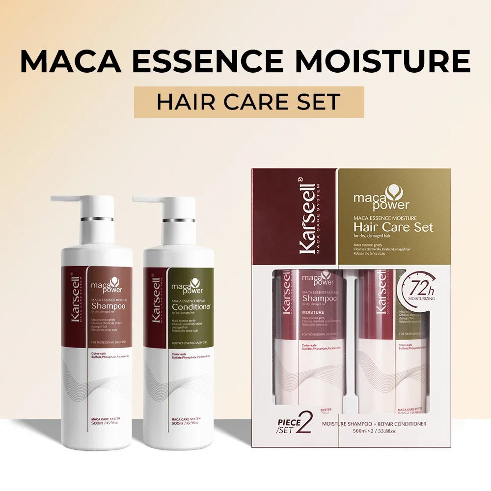 Original Karseell Moisture Shampoo + Conditioner 500ml Argan Oil  Moisturizing Smooth Hair Care Set for Dry and Damaged Hair
