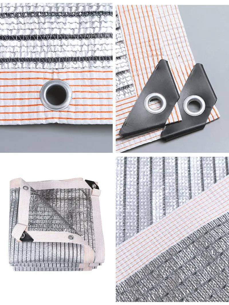 Shading 55~99% Aluminum Foil Sunshade Net Silvery Anti-UV Awning Fence Privacy Screen Garden Sun Shade Mesh Car Sun Shed Canopy
