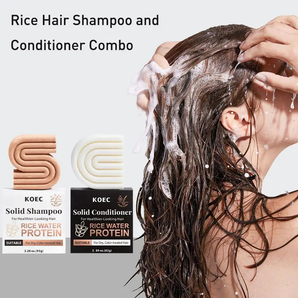 Rice Shampoo Soap Bar Conditioner Natural Organic Rice Solid Shampoo Bar Strengthen Hair Roots Damaged Hair Treatment Hair Care