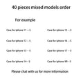 Sublimation Phone Cases 40-Pack Blank Custom DIY Kit - Black black Tidesmit