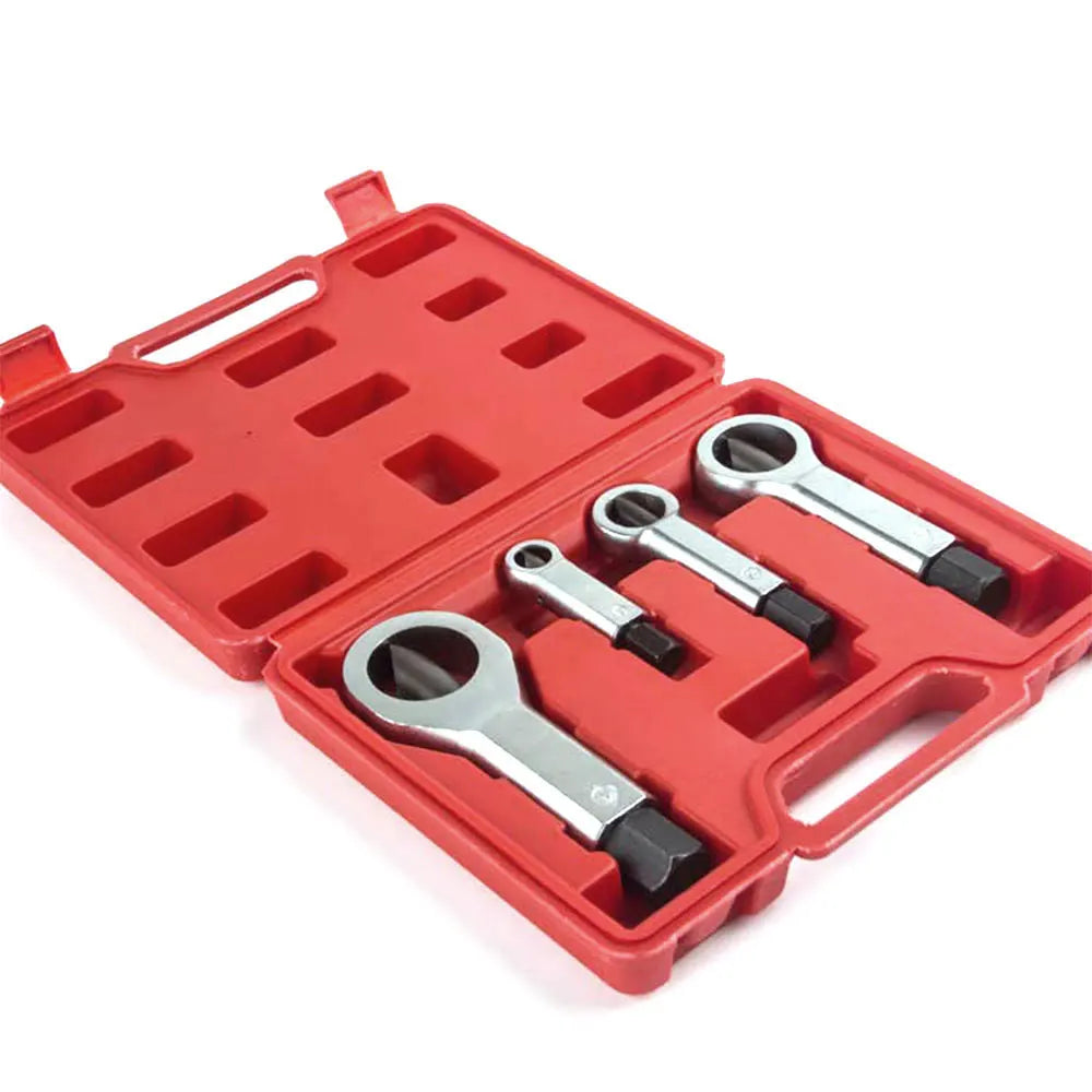 Podofo 4pcs Heavy-Duty Nuts Splitter Tools Portable Splitting Tool Manual Nut Breaker Tool Hand Remover Extractor Tool With Box