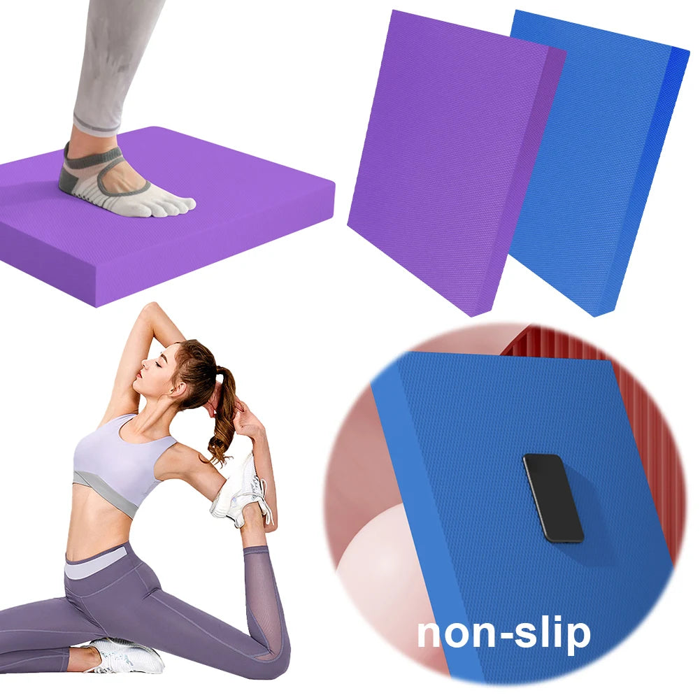 Yoga Balance Pad Thickened Exercise Balance Pad Fitness Balancing Pad Foam Cushion Mat for Yoga Pilates Stretching