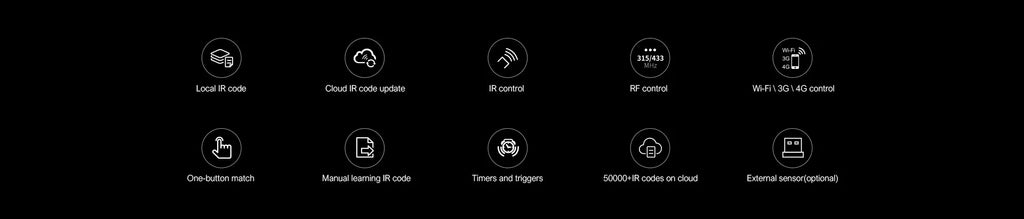 BroadLink RM4 Pro Version Wireless Universal Remote Hub with HTS2 Temp and Humidity Sensor Smart Home Solution