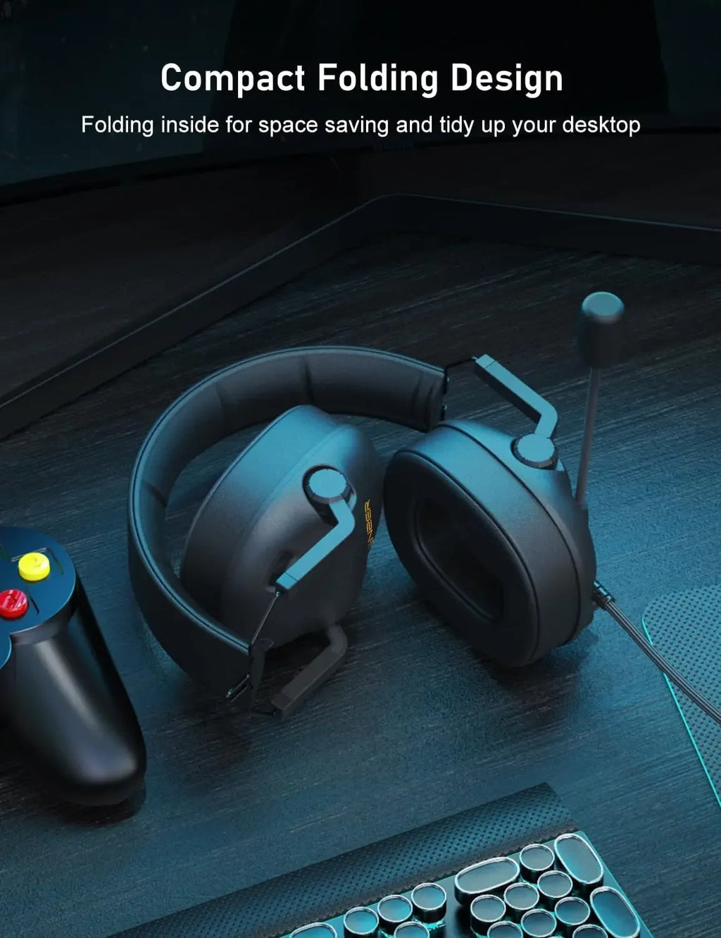Wireless Gaming Headset for PC PS5 Xbox - Tidesmit 01 Black Tidesmit