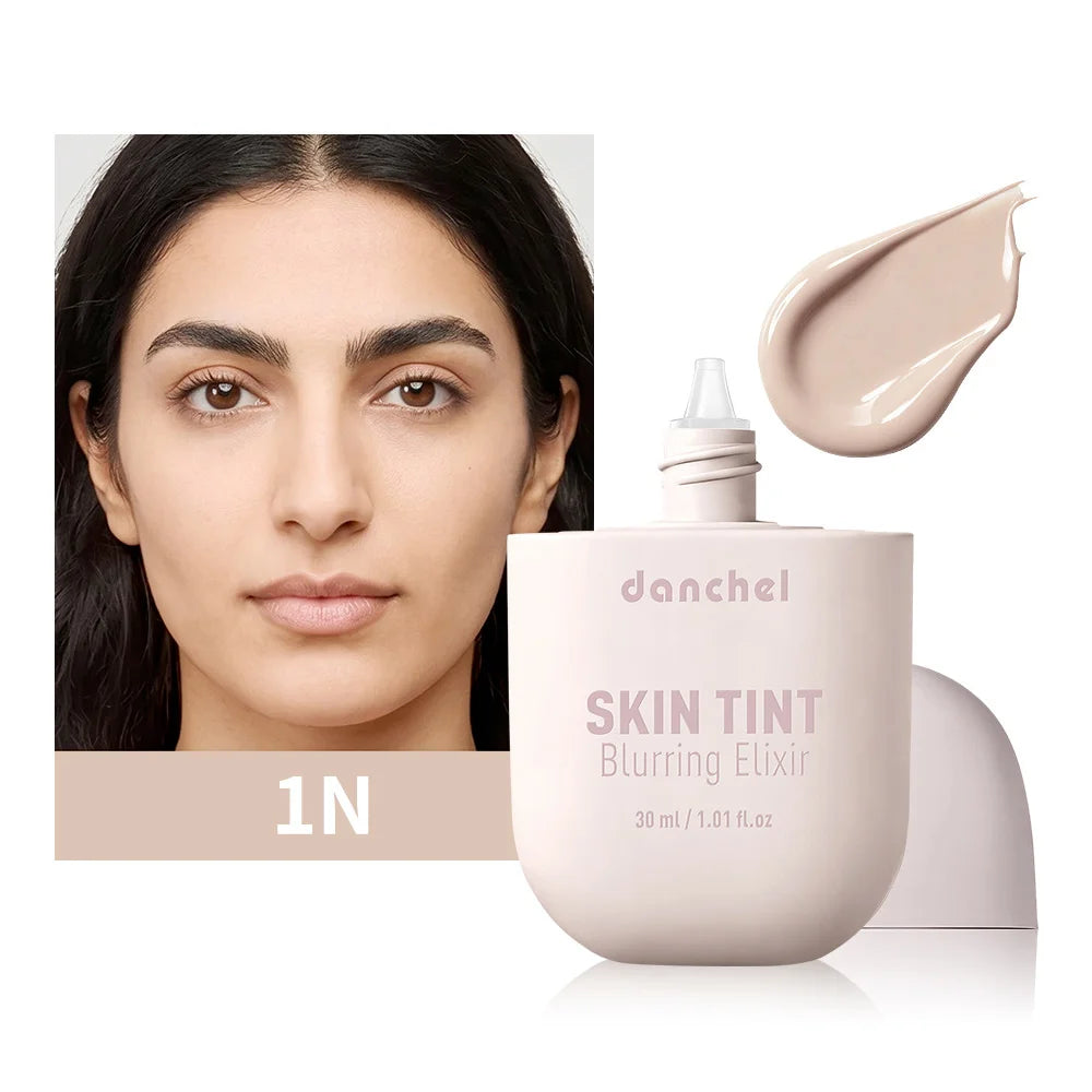 Tidesmit Skin Tint Blurring Elixir Foundation texture close-up showing hydrating full coverage for all skin tones