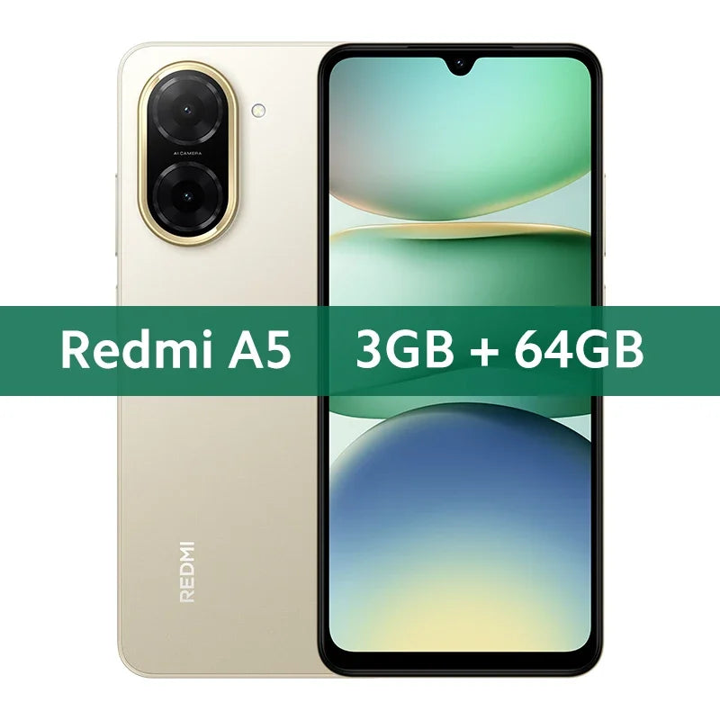 Redmi A5 5G Smartphone 6.88 Inch Display 64GB Gold AE 3GB 64GB Gold Official Standard China Mainland Tidesmit
