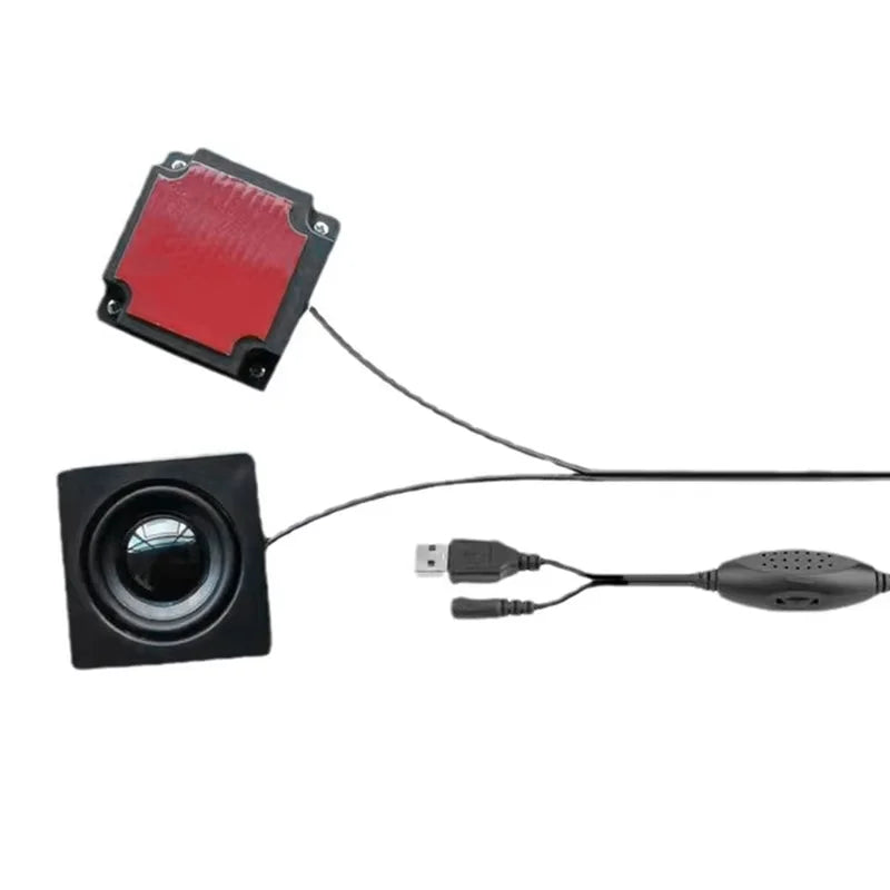 USB Desktop Speakers | Compact Stereo PC Audio with Bass Boost As shown Tidesmit