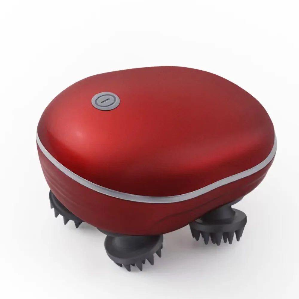 Electric Scalp Massager | Cordless Stress Relief Device for Home Spa Relaxation Treatment Red Tidesmit