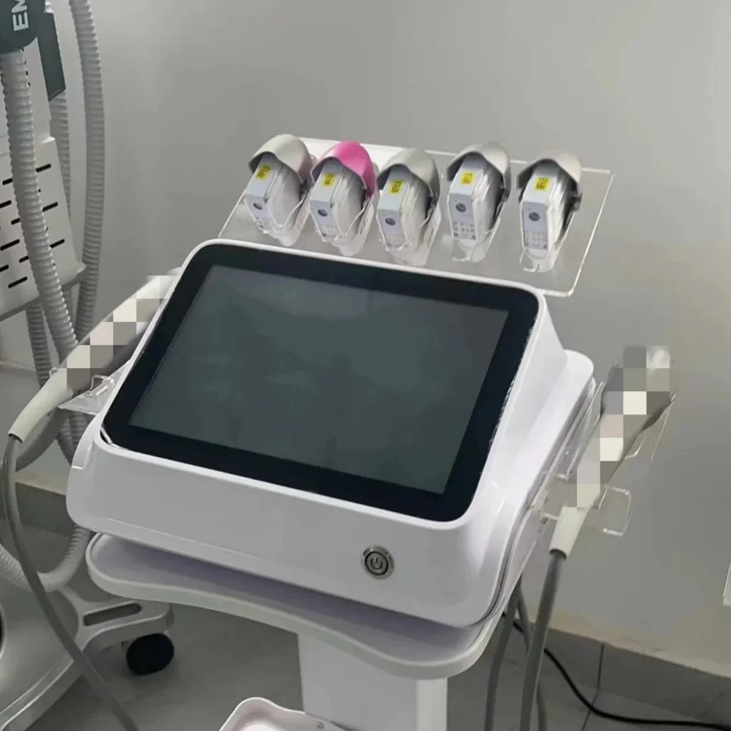 Tidesmit 7D Professional SPA treatment device showing advanced muscle sculpting and skin firming applicator features