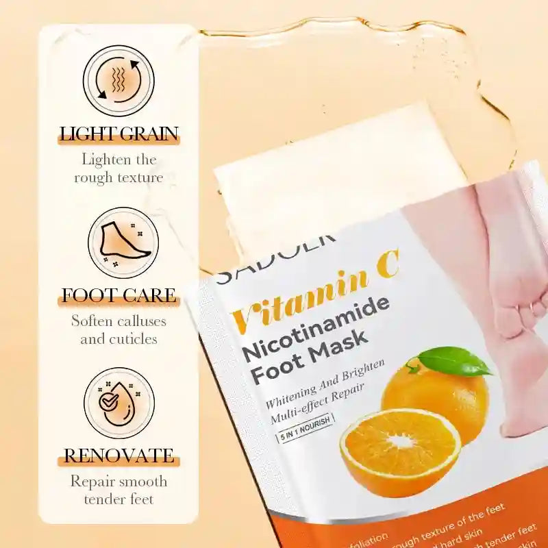 Fruit Foot Peel Mask - 6 Pairs Exfoliating & Moisturizing Treatment Scrubs Treatments Tidesmit