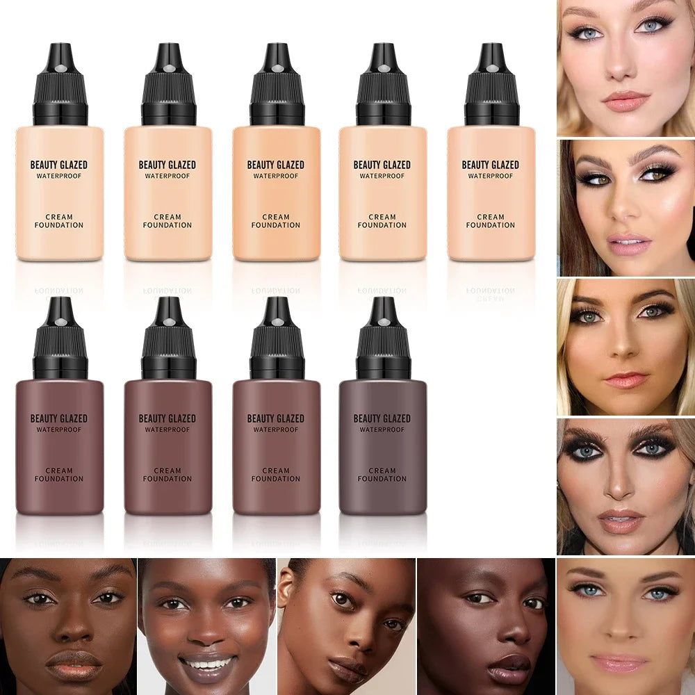Tidesmit Beauty Glazed 24 Hour HD Full Cover Matte Liquid Foundation for natural waterproof face makeup finish
