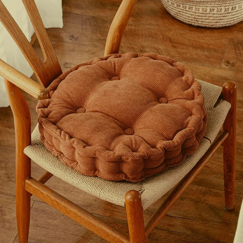 Meditation Floor Square Round Pillow For Seating Tufted Thick Pad Corduroy Cushion For Yoga Balcony Chair Seat Cushions Blue