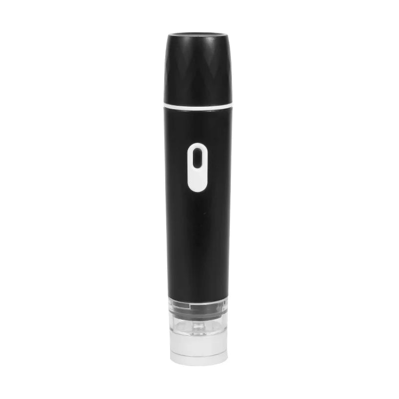 Black handheld vacuum sealer pump cylinder with side opening
