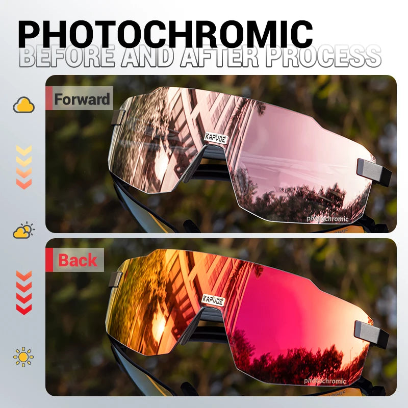 Kapvoe New Cycling Glasses  Men UV400 Sports Running Sunglasses Women Outdoor Drving Hiking Riding Goggles MTB Bicycle Eyewear