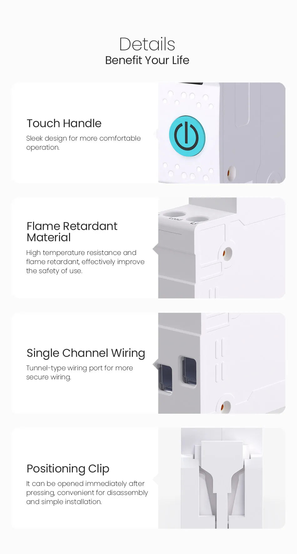 TUYA  ZigBee Smart Circuit Breaker With Metering 1P 63A DIN Rail for Smart Home Wireless Remote Control Switch by Smart Life APP