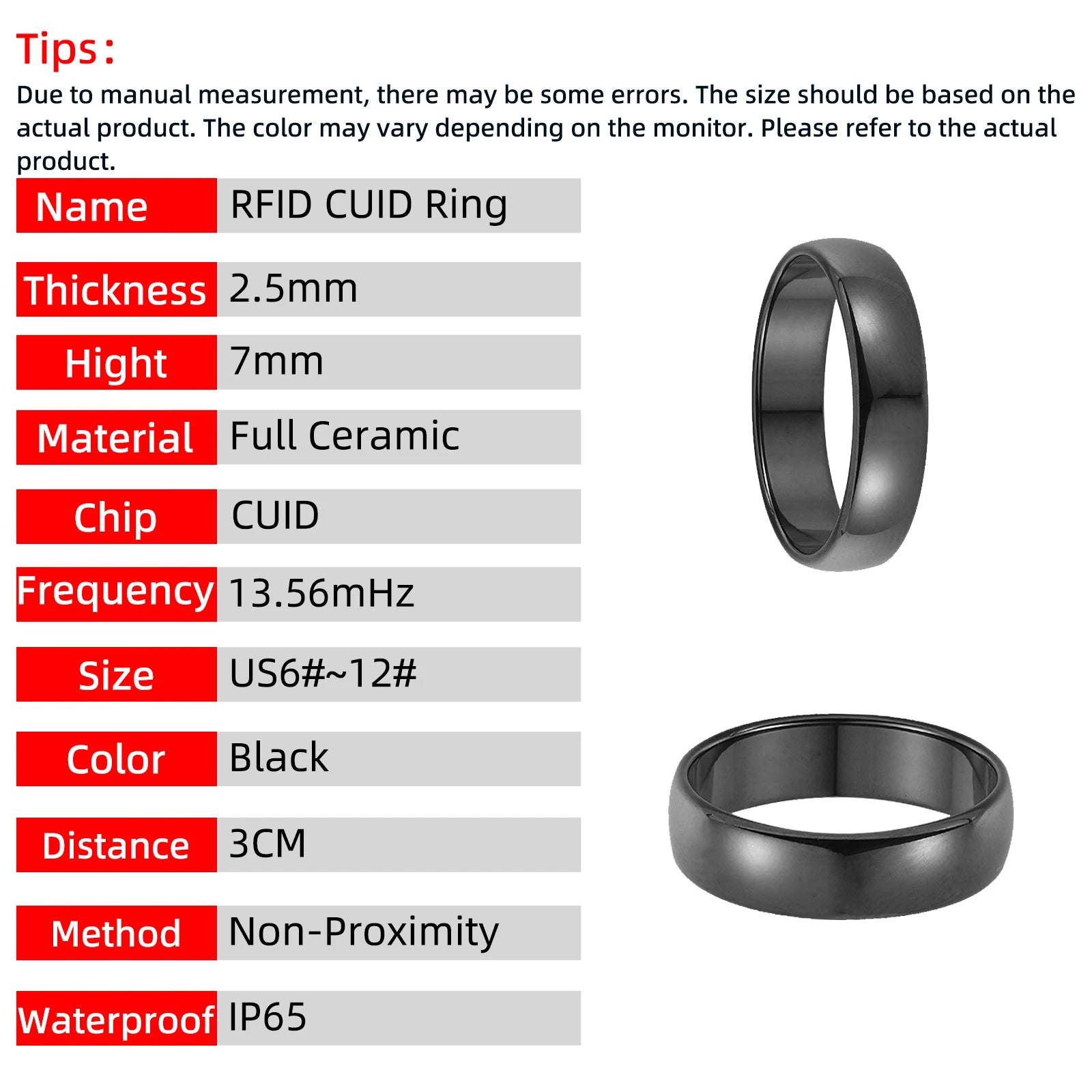 NFC Smart Health Ring | Ceramic Access Control & Fitness Tracker Tidesmit