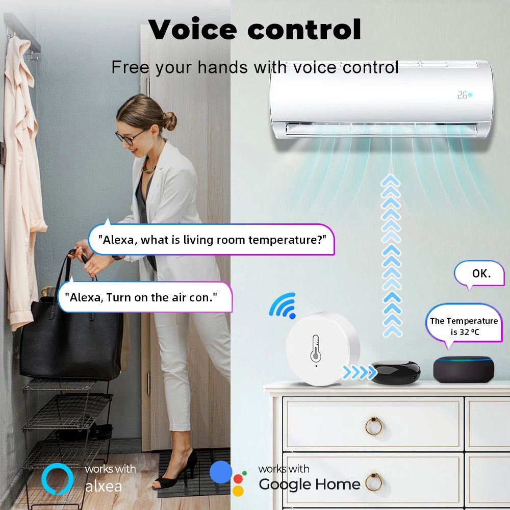 ZigBee Smart Thermometer Hygrometer | Remote App Monitor | Tidesmit Tidesmit