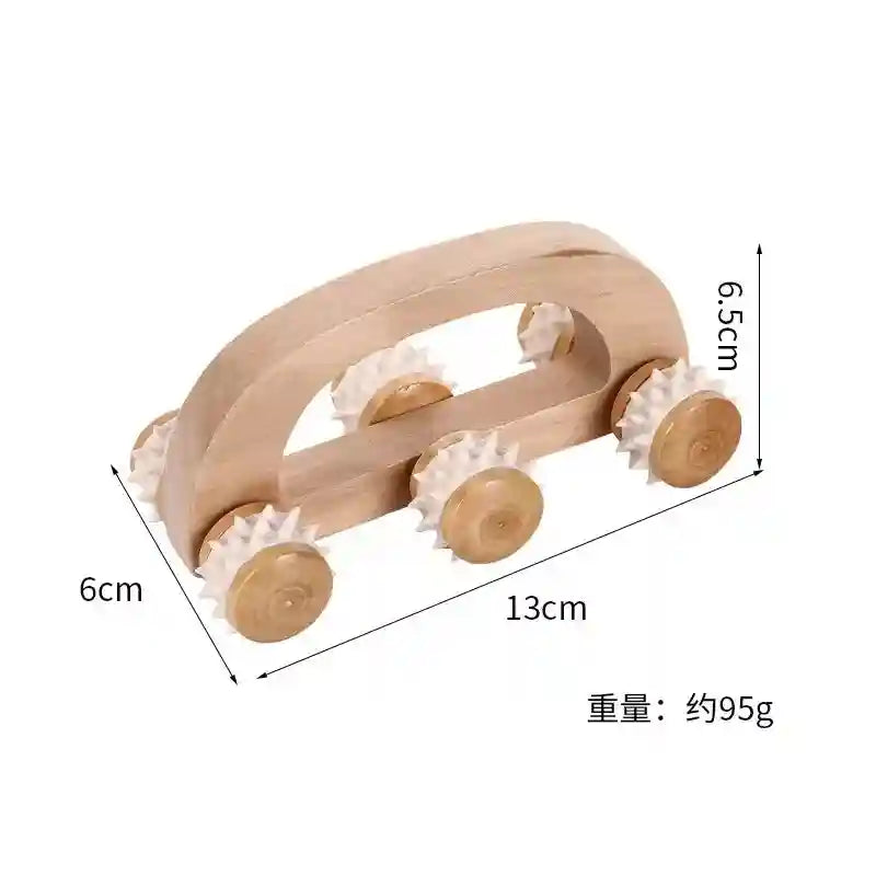 Wooden Massage Roller for Deep Tissue Muscle Relief, Ivory Wood Massage Roller Ivory Tidesmit