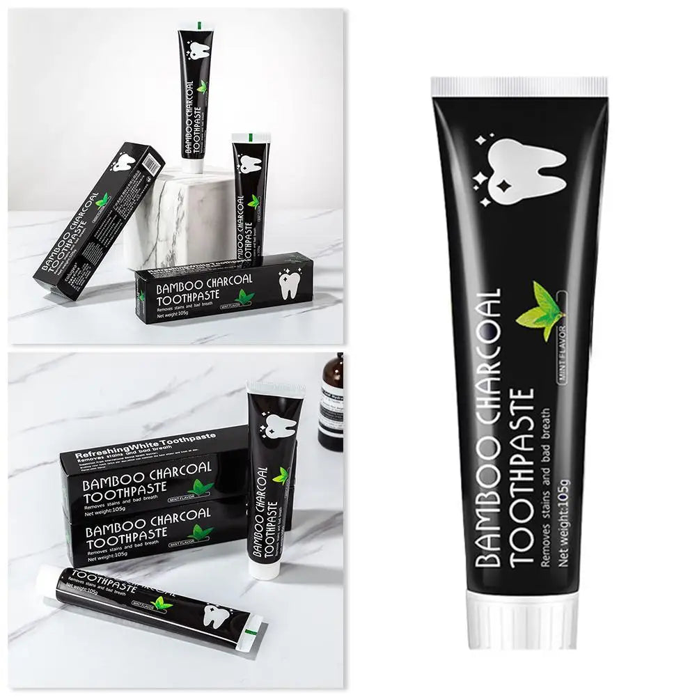 Tidesmit natural activated charcoal mint toothpaste for deep cleaning and effective teeth whitening stain removal