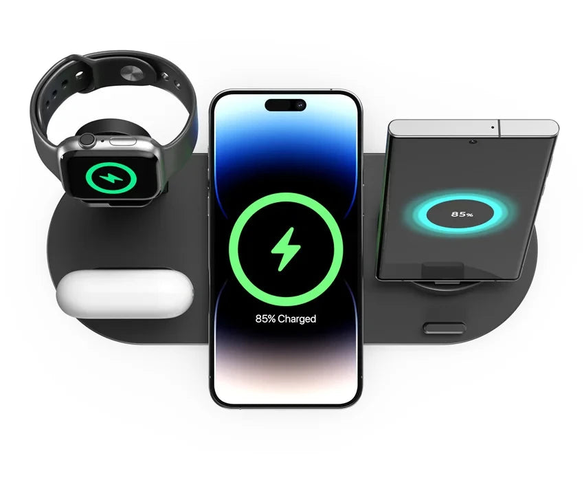 Wireless Charger for iPhone 17-12 & AirPods, Qi Certified Multi-Device Pad Tidesmit