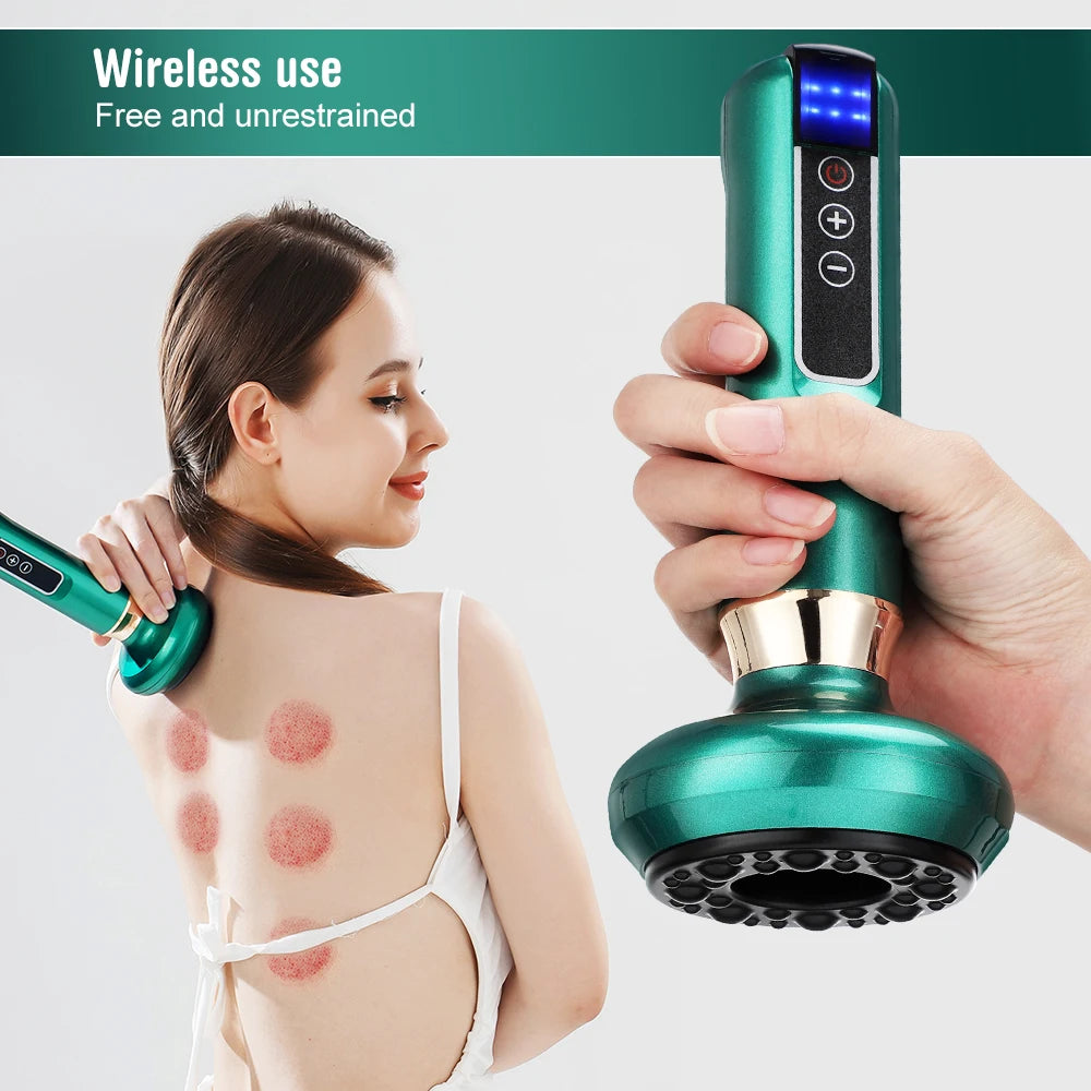 Electric Cupping Massager with Infrared Heat - 12 Gear Muscle Relief Body Shaping Massage Equipment Tidesmit