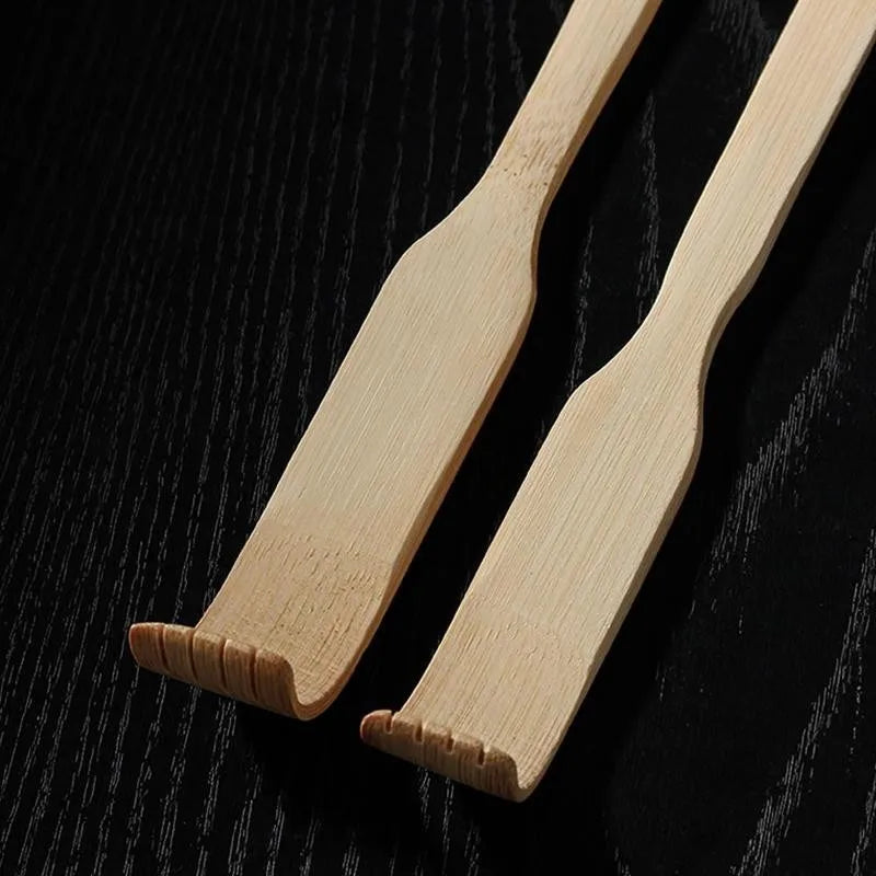 Bamboo Back Scratcher for Deep Tissue Relief - Ergonomic Long Handle Body Shaping Massage Equipment Tidesmit