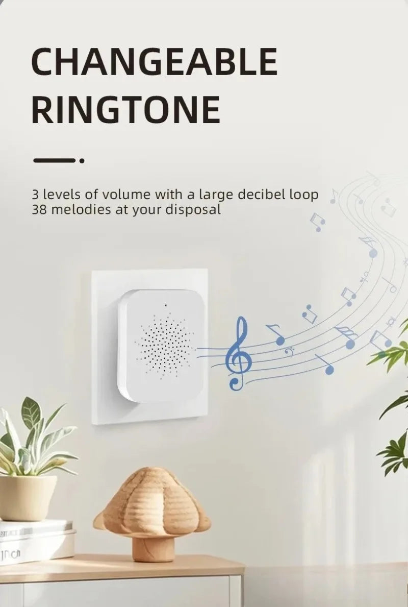 Tuya Outdoor Wireless Doorbell Solar Rain Cover Waterproof WiFi Door Bell Camera Motion Detection Two-way Audio Video Intercom
