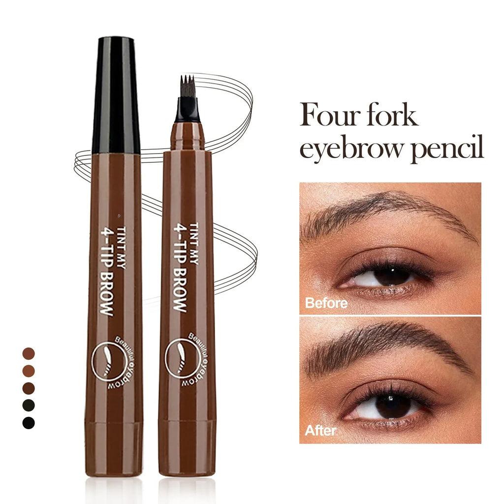 Four-Pronged Eyebrow Pencil - Smudge-Proof PMU Microblading Pen Permanent Makeup Machines Tidesmit