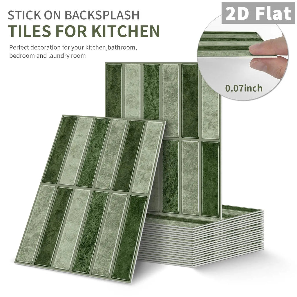 Self-adhesive tile decals, peel-and-stick tile stickers, splash-proof wall decor for kitchens and bathrooms, bedroom decor