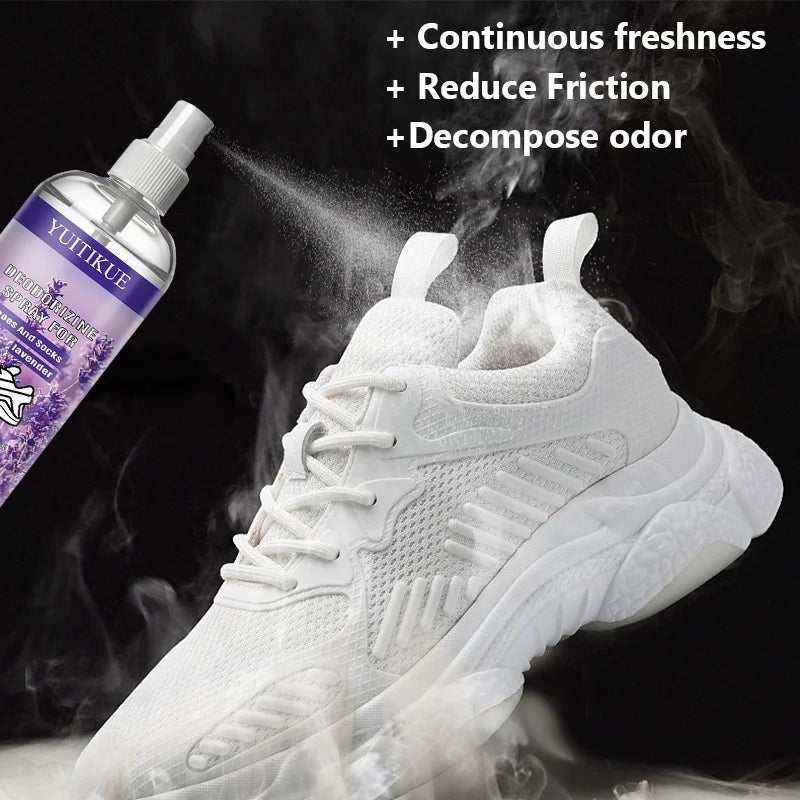 Tidesmit YUITIKUE Lavender Shoe and Sock Deodorizing Spray for lasting odor decomposition and freshness, 100ml bottle.