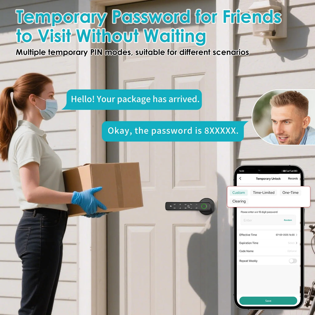 Tuya Smart Bluetooth Door Lock Biometric Electronic Lock Home Kit Smart Home Automation Home Protection Smart Life Control