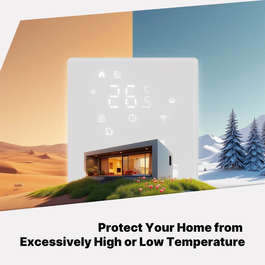 MOES Tuya Matter WiFi Smart Thermostat Temperature Controller Water Boiler Electric Heating With Alexa Google Apple Smartthings