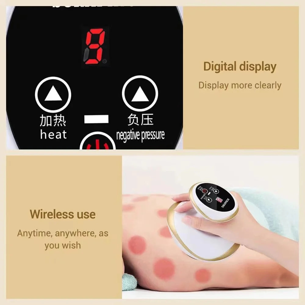 Electric Guasha Body Massager with Heat Therapy for Muscle Relief Body Shaping Massage Equipment Tidesmit