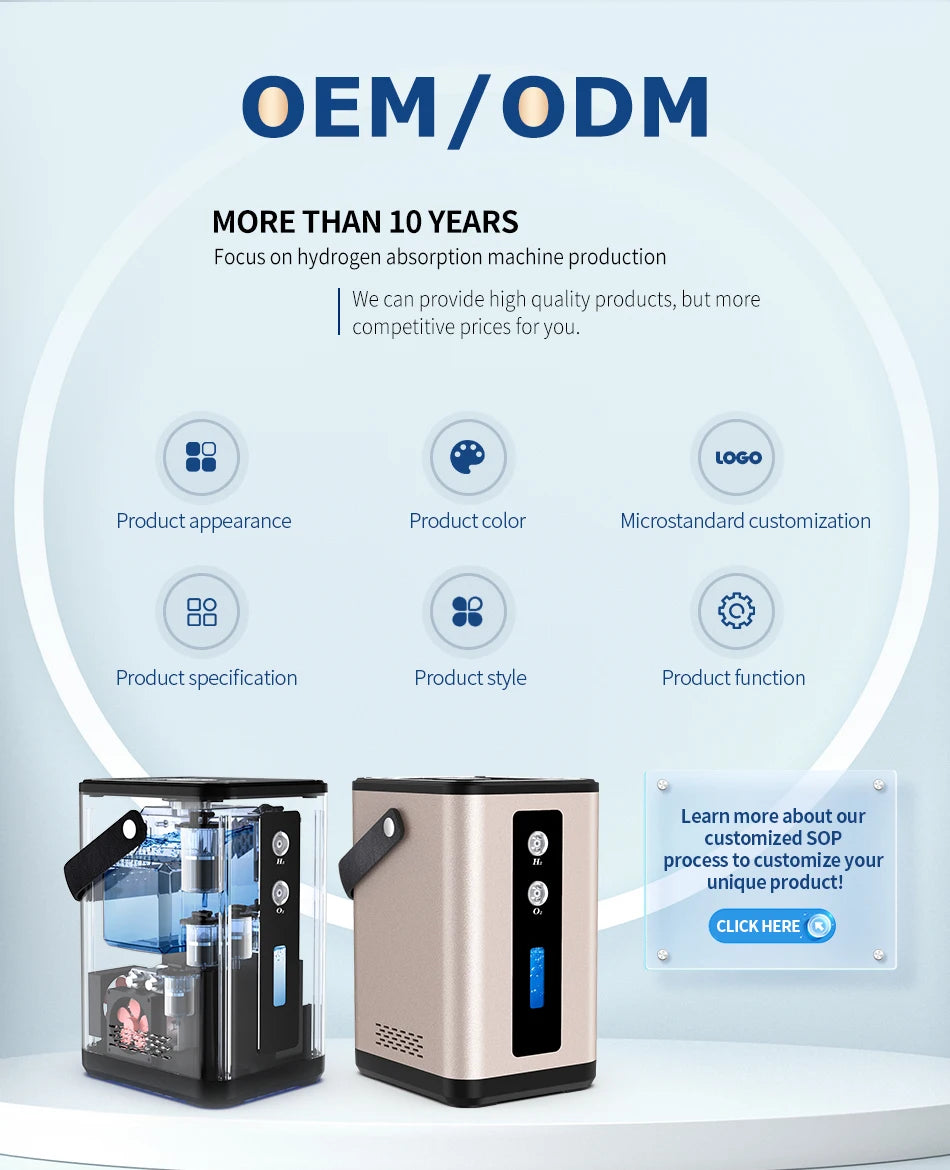 Portable Hydrogen Inhalation Machine 450ml - Gold Edition | Tidesmit Body Shaping Massage Equipment Tidesmit