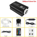 Car Home Use APP Control Fiber Optic Light Kit, 16W RGBW Music Mode Star Ceiling Sky Light with 500/1000 Strands 6.5ft/ 2m Optical Fiber Cable, and More Than 10 Million Colors