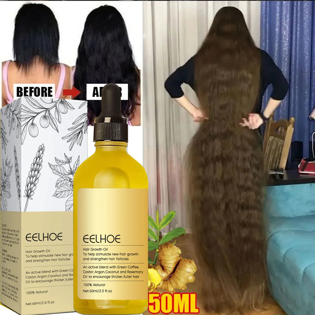 Tidesmit Hair Growth Essential Oil: Natural rosemary, ginger, and castor oil treatment for hair loss and scalp repair.