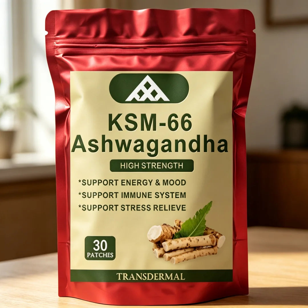30 Patches Ashwagandha Complex Transdermal Patches Stress Relief, Mood Enhancer
