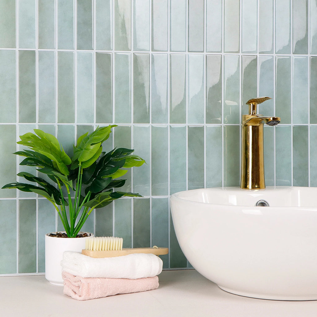 1/3pcs Square Wall Tile Sticker Mosaic Tile Decal Peel&Stick Backsplash Vinly Wallpaper Easy to Install for Apartment Renovation