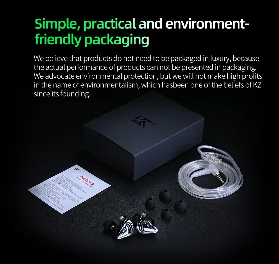 KZ ZSX Pro Hybrid 1DD 5BA In-Ear Monitors by Tidesmit Tidesmit