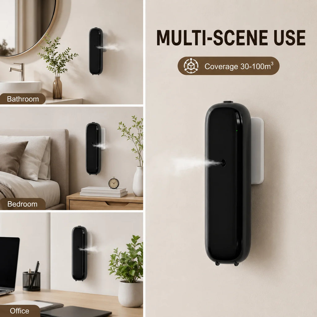 Smart Aroma Diffuser Essential Oil Electric Machine 100ml Waterless Bluetooth Control Scent Smell Device for Hotel Home Bathroom