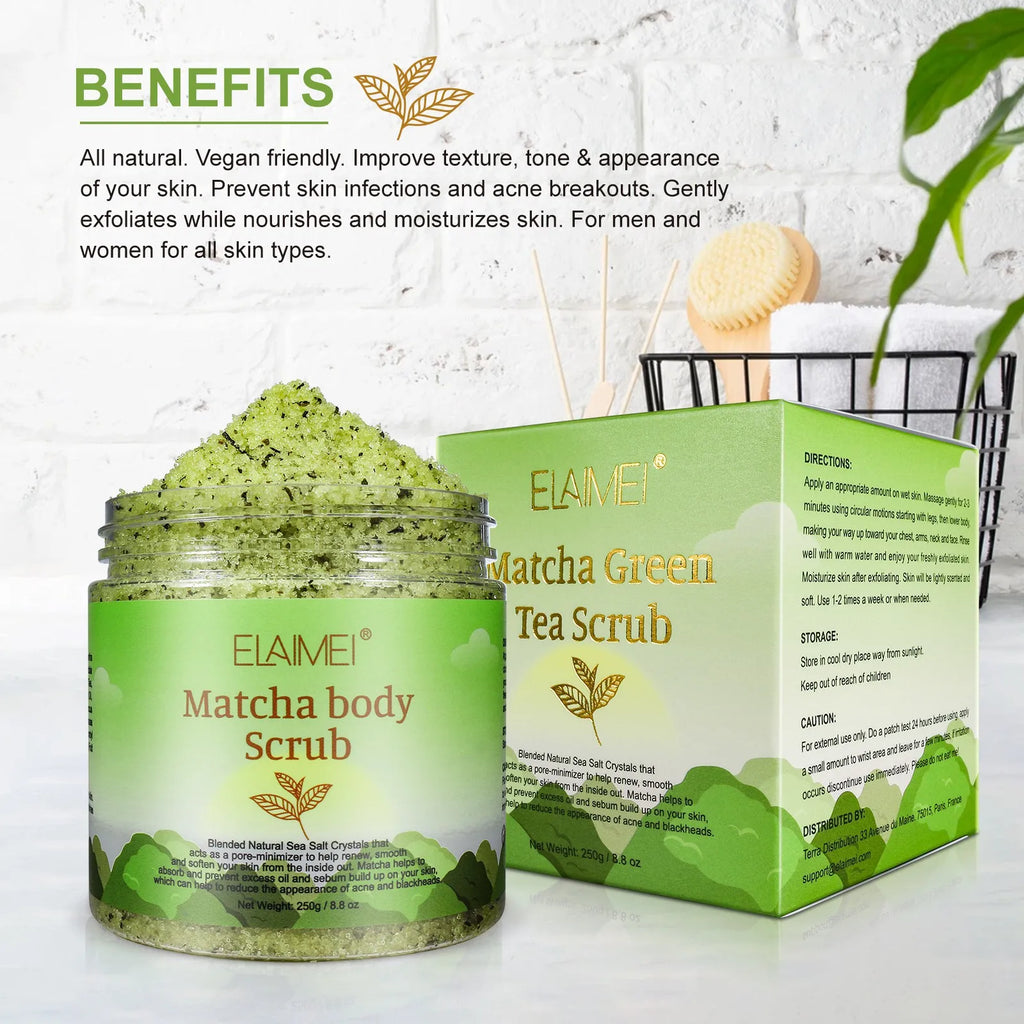 Matcha Body Scrub - Anti-Oxidant Skin Exfoliator by Tidesmit Scrubs Treatments Tidesmit