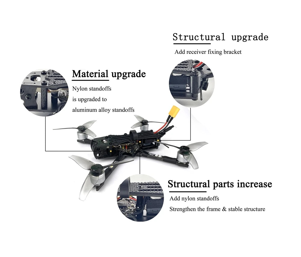 DarwinFPV Baby Ape Pro V3 3-Inch FPV Quadcopter - Durable FPV Drone Tidesmit
