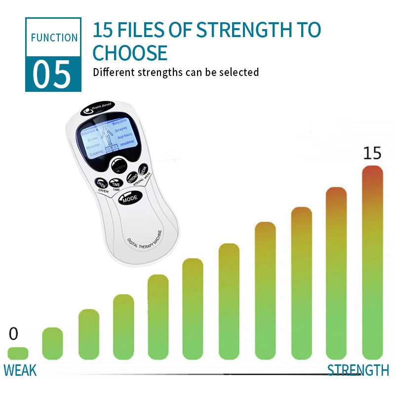 TENS Unit Muscle Stimulator - Portable Pain Relief Massager by Tidesmit Relaxation Treatment Tidesmit