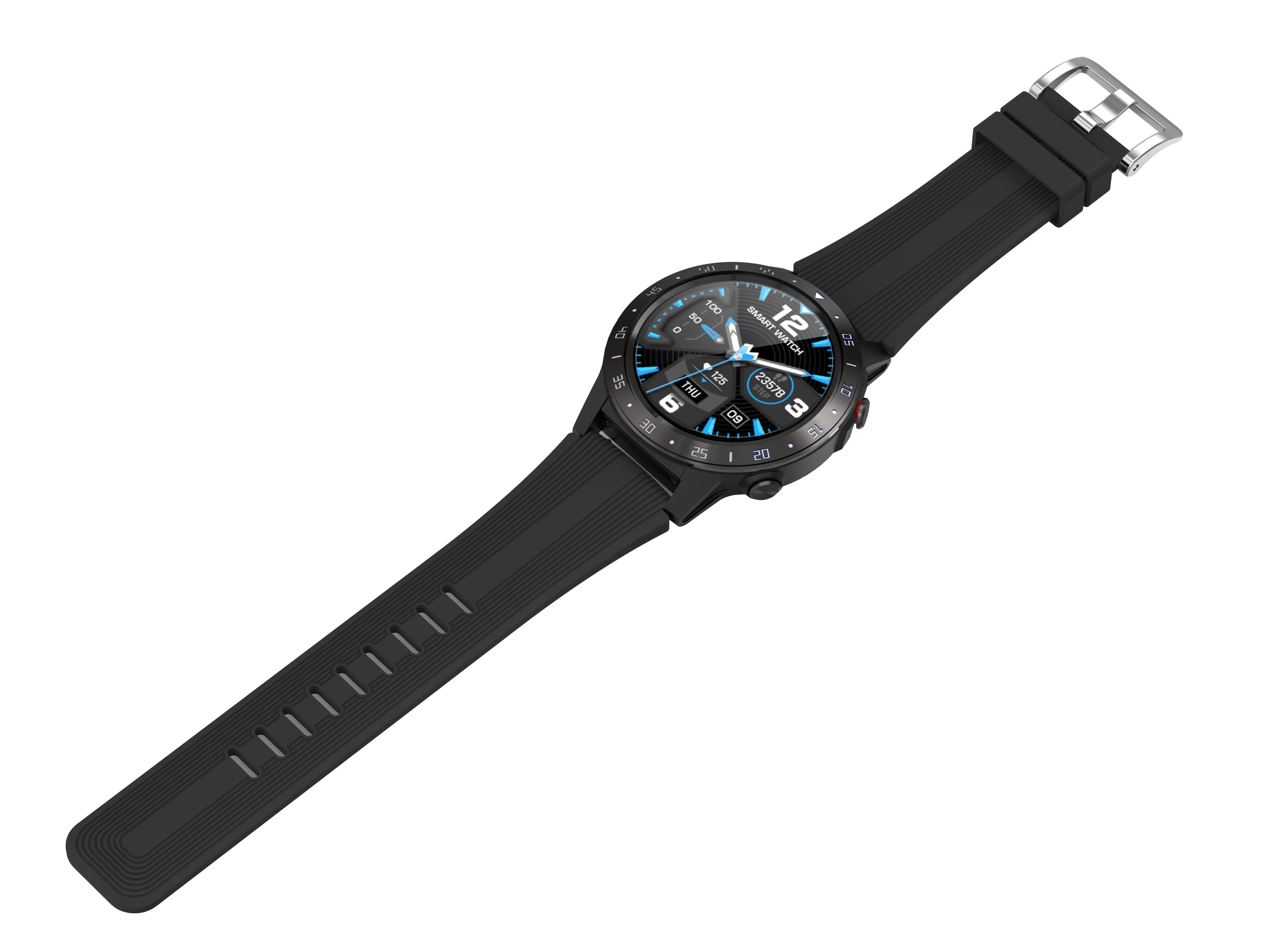 YLL-Sleep Monitor Universal Wear Os Full Touch Android Wifi Gps Sport M5 Smart Watch With Heart Rate Monitor Leather Band
