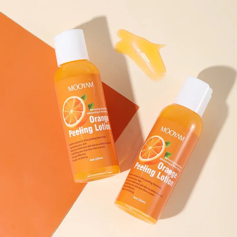 Orange Peeling Lotion for Gentle Body Exfoliation - Natural AHA Formula Scrubs Treatments Tidesmit
