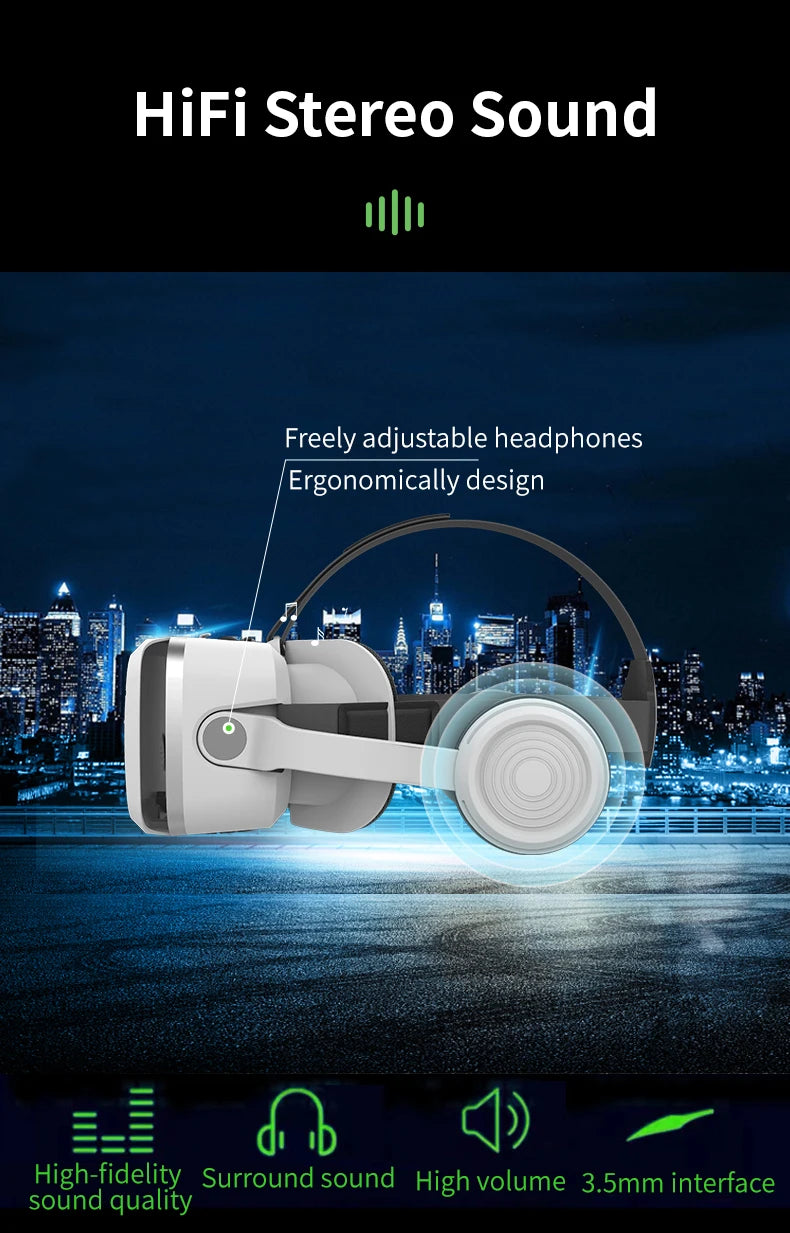 VR Headset for Smartphones - Immersive 3D Glasses with Remote Controller Tidesmit
