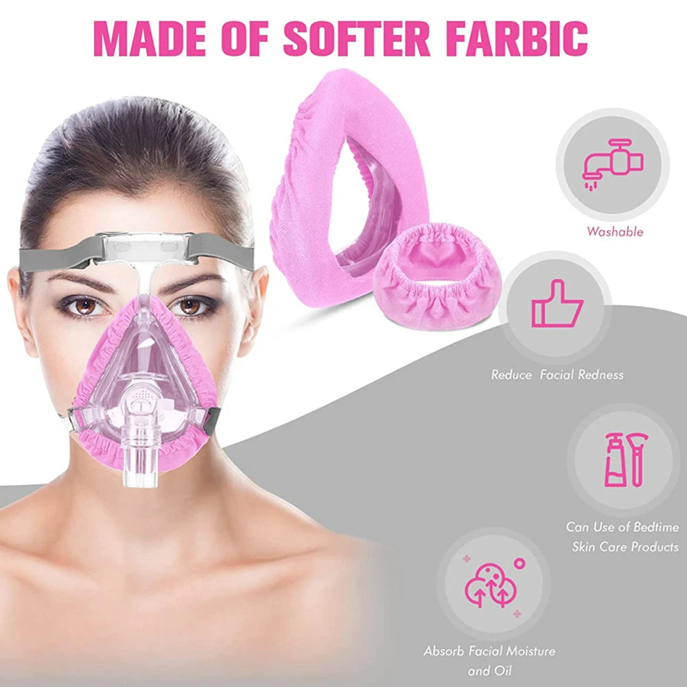CPAP Mask Liners for Full Face Masks Moisture Wicking, Pressure Reducing, Comfort Enhancing,Washable,Cotton Cover